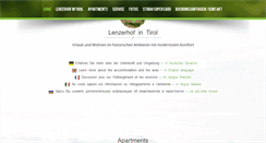 Desktop Screenshot of lenzerhof.com