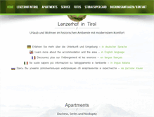 Tablet Screenshot of lenzerhof.com